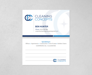 Business Card Design by chandrayaan.creative for Cleaning Concepts Pty Ltd | Design #13687591