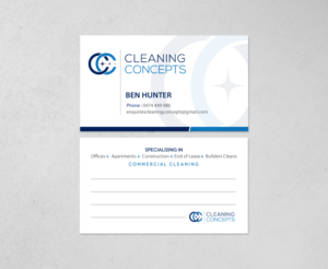 Visitenkarten-Design von chandrayaan.creative für Cleaning Concepts Pty Ltd | Design: #13687656