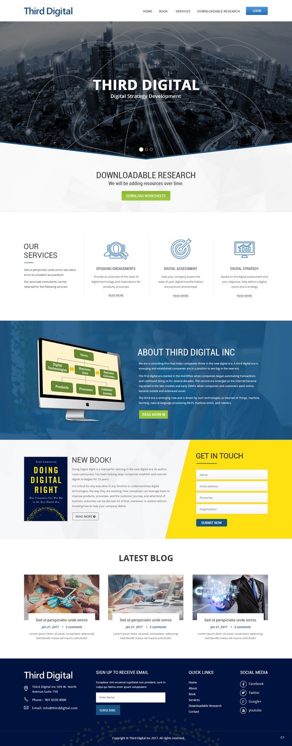 Wordpress Design by pb for Third Digital Inc. | Design #13653695