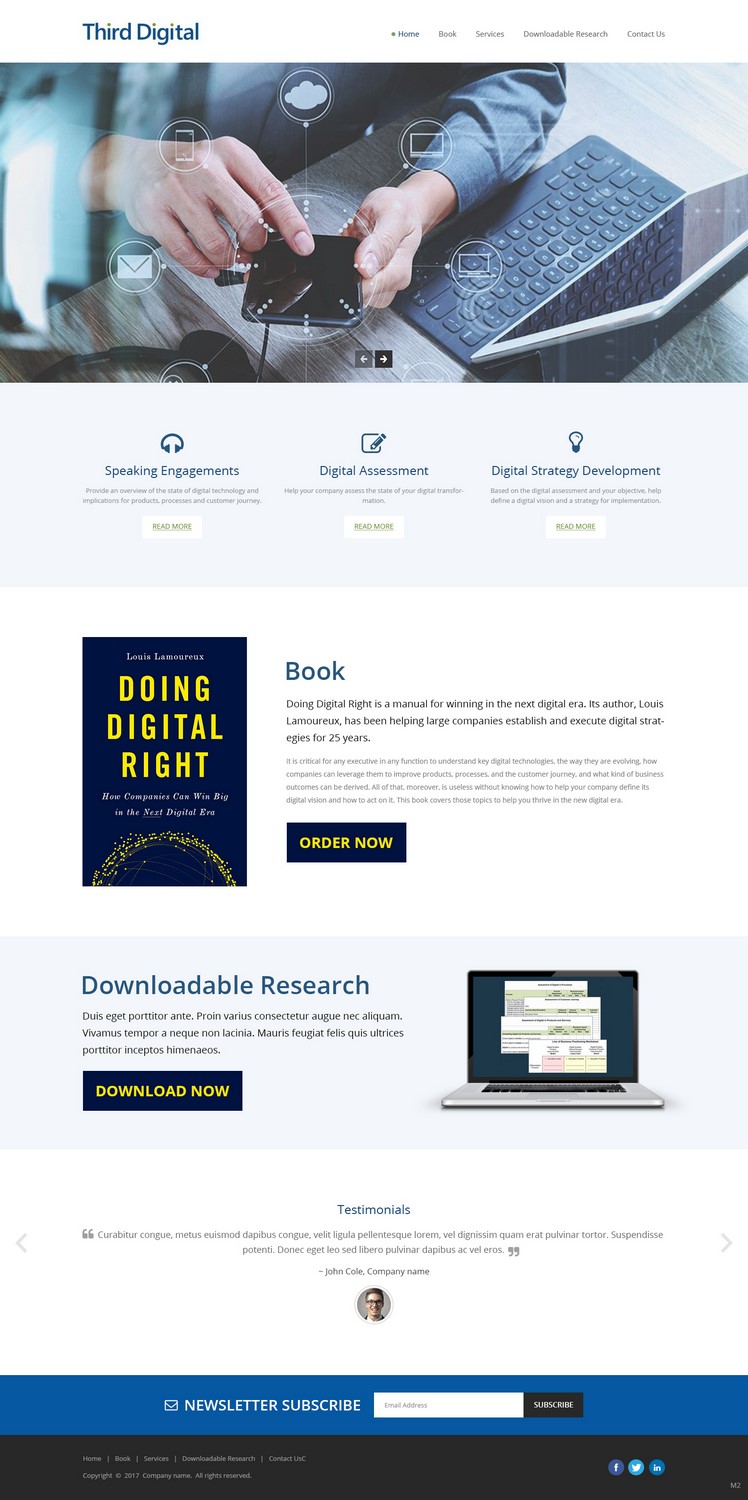 Wordpress Design by pb for Third Digital Inc. | Design #13653701