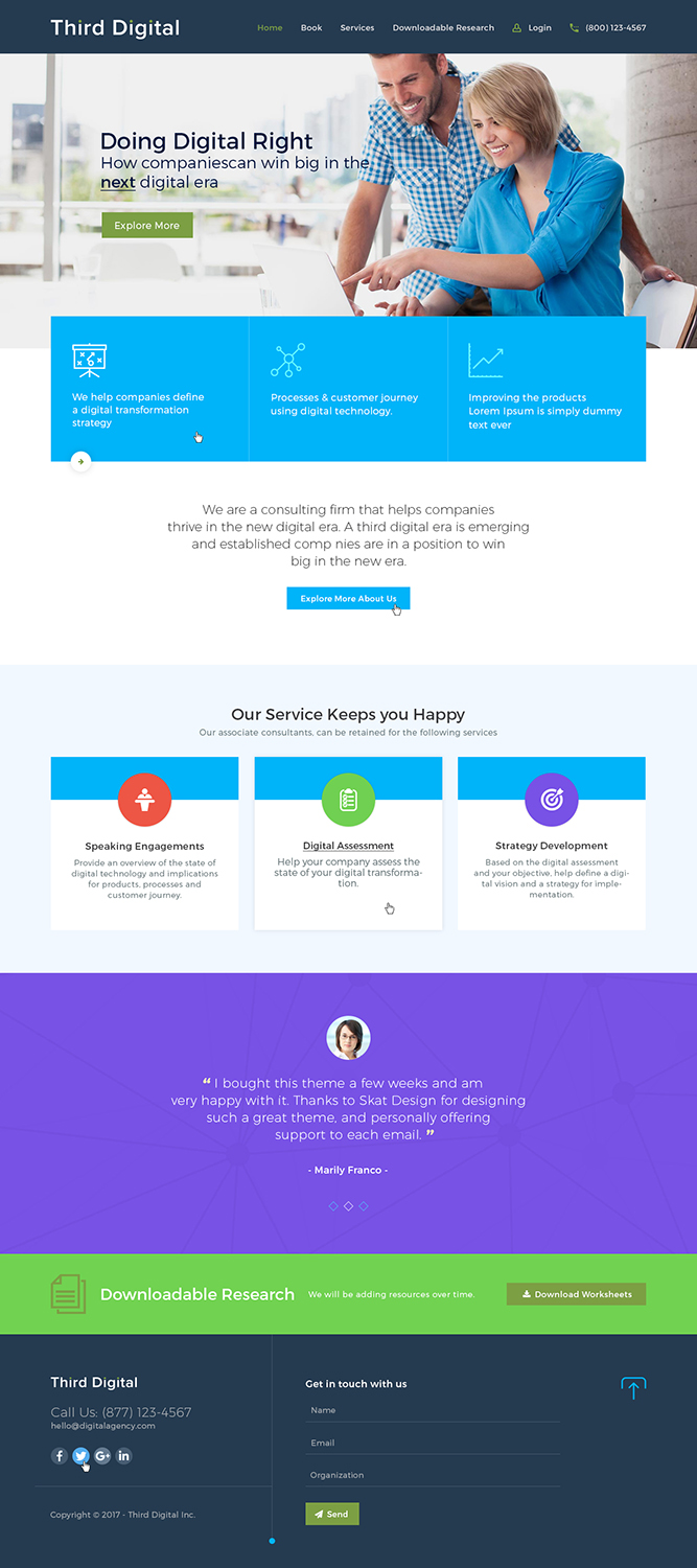 Wordpress Design by Ved Web Services for Third Digital Inc. | Design #13653893