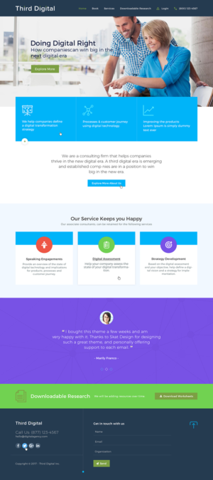 Design Wordpress par Ved Web Services pour Third Digital Inc. | Design #13653893