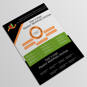 bold playful business infographic design for fast marketing 4 page brochure