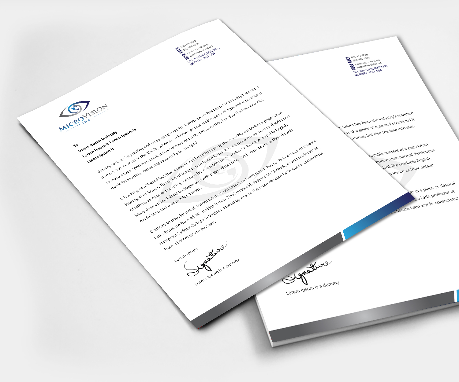 Letterhead Design by kousik for MicroVision, Inc. | Design: #13654617