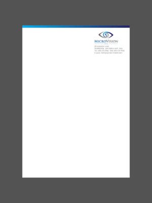 Letterhead Design by Namita for MicroVision, Inc. | Design: #13654364