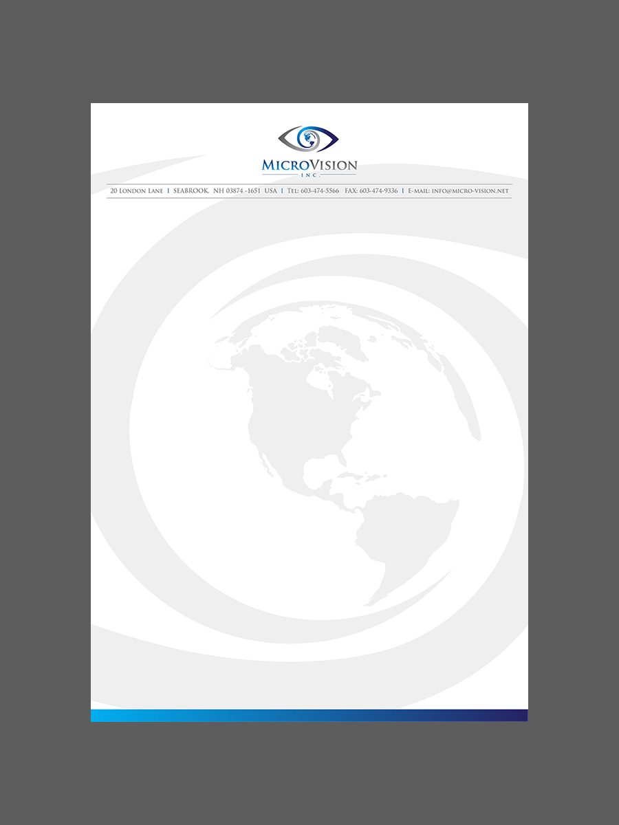 Letterhead Design by Namita for MicroVision, Inc. | Design #13727509
