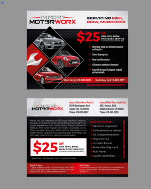 Diseño de Postal por uniquedesign10 para Import MotorWorx | Diseño: #13658942