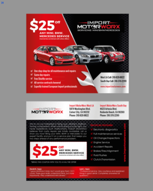 Diseño de Postal por uniquedesign10 para Import MotorWorx | Diseño: #13660864