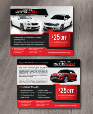 Import MotorWorx flyer/handout | Postcard Design by alex989
