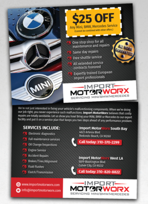 Postcard Design by andrew3344 for Import MotorWorx | Design: #13777597