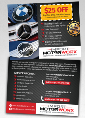 Postcard Design by andrew3344 for Import MotorWorx | Design: #13802590