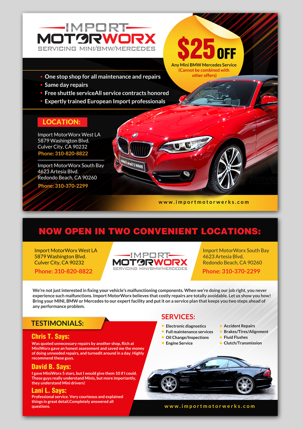 Postcard Design by debdesign for Import MotorWorx | Design #13649978