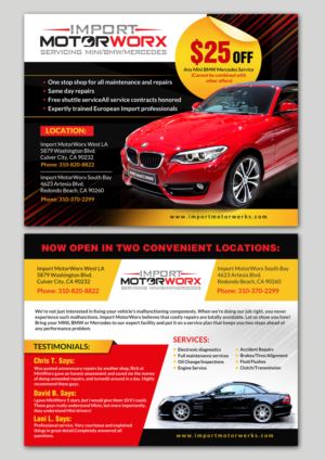 Diseño de Postal por debdesign para Import MotorWorx | Diseño: #13649978