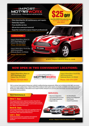 Postcard Design by debdesign for Import MotorWorx | Design: #13728304