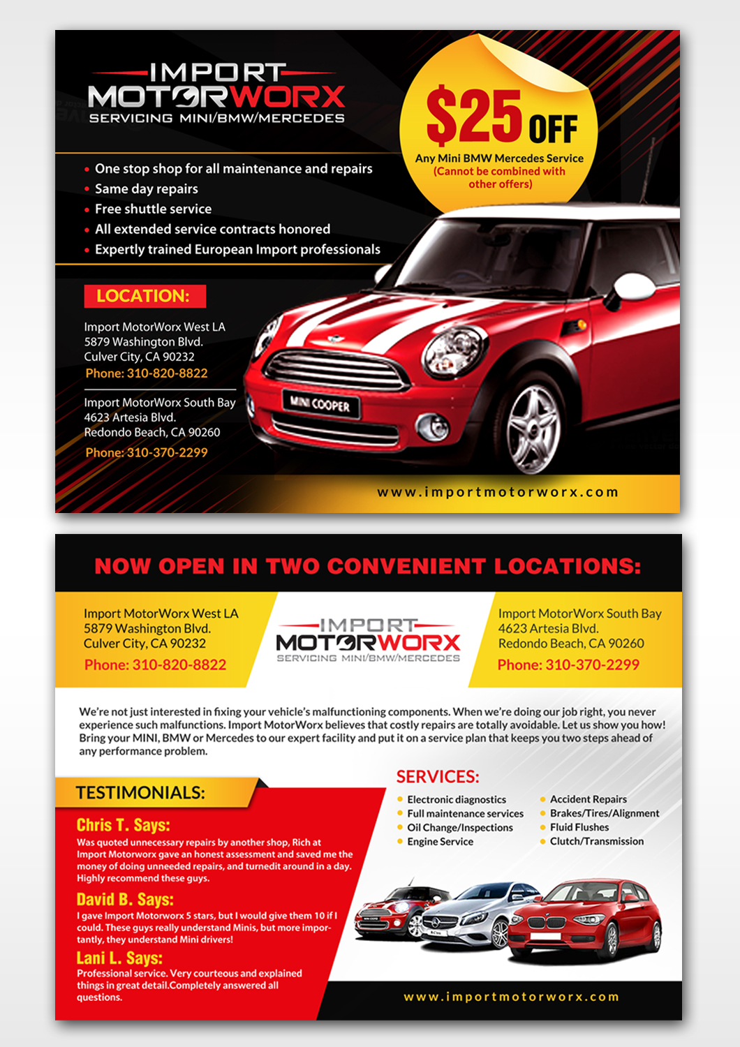 Postcard Design by debdesign for Import MotorWorx | Design #13780276