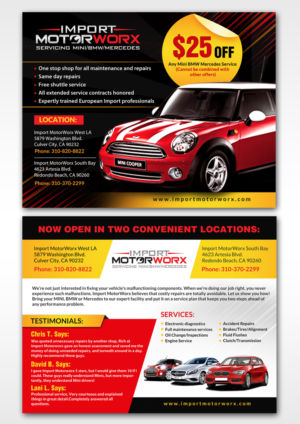 Postcard Design by debdesign for Import MotorWorx | Design: #13780276