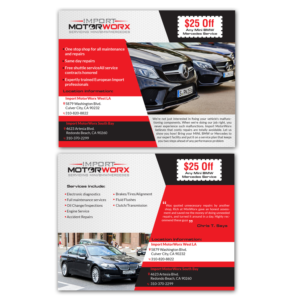 Diseño de Postal por creative.bugs para Import MotorWorx | Diseño: #13651311