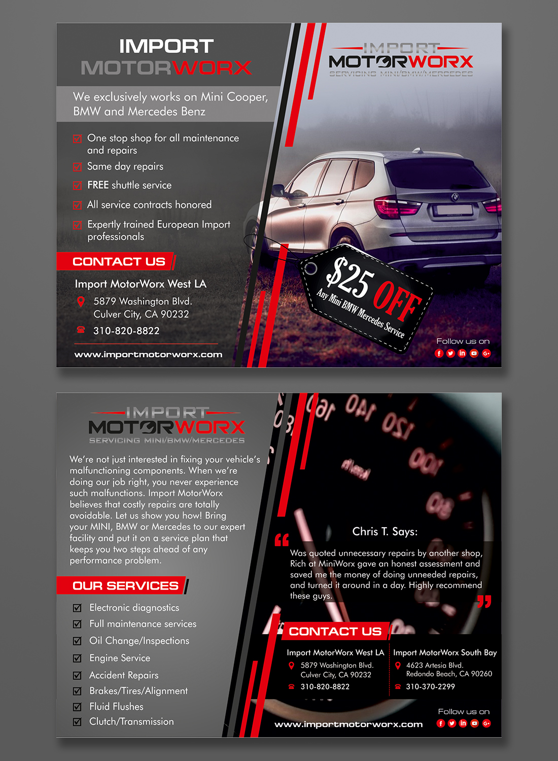 Postcard Design by ecorokerz for Import MotorWorx | Design #13647335