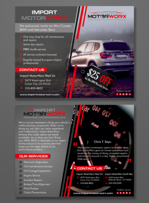 Diseño de Postal por ecorokerz para Import MotorWorx | Diseño #13647335