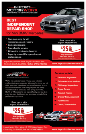 Import MotorWorx flyer/handout | Postkarten-Design von D Creative