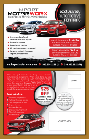 Diseño de Postal por meet007 para Import MotorWorx | Diseño: #13722102