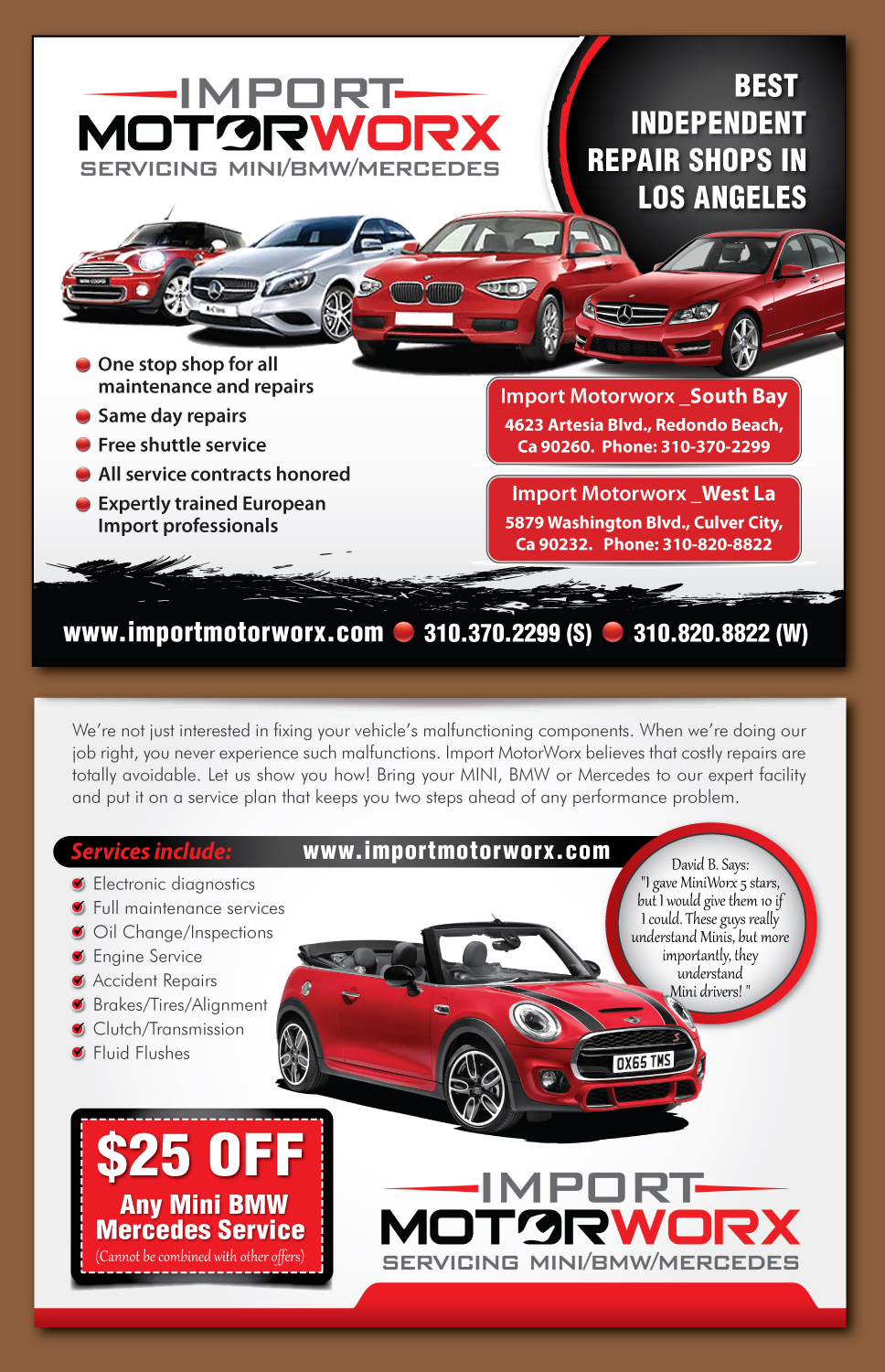 Diseño de Postal por meet007 para Import MotorWorx | Diseño #13736200