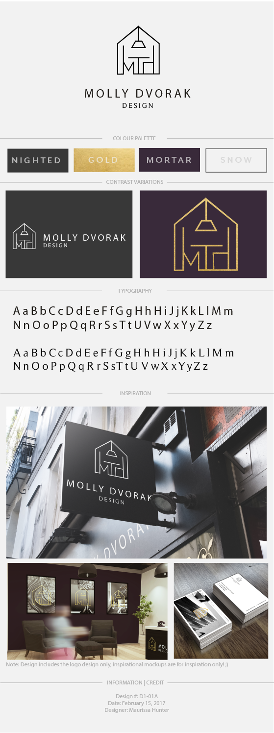 Design de Logo par Maurissahunter pour Molly Dvorak Design | Design #13740362