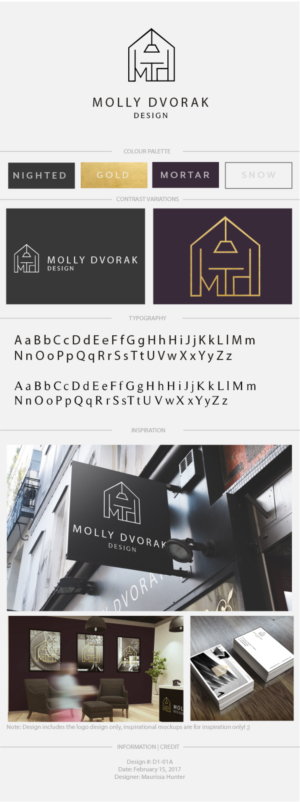 Design de Logo par Maurissahunter pour Molly Dvorak Design | Design #13740362