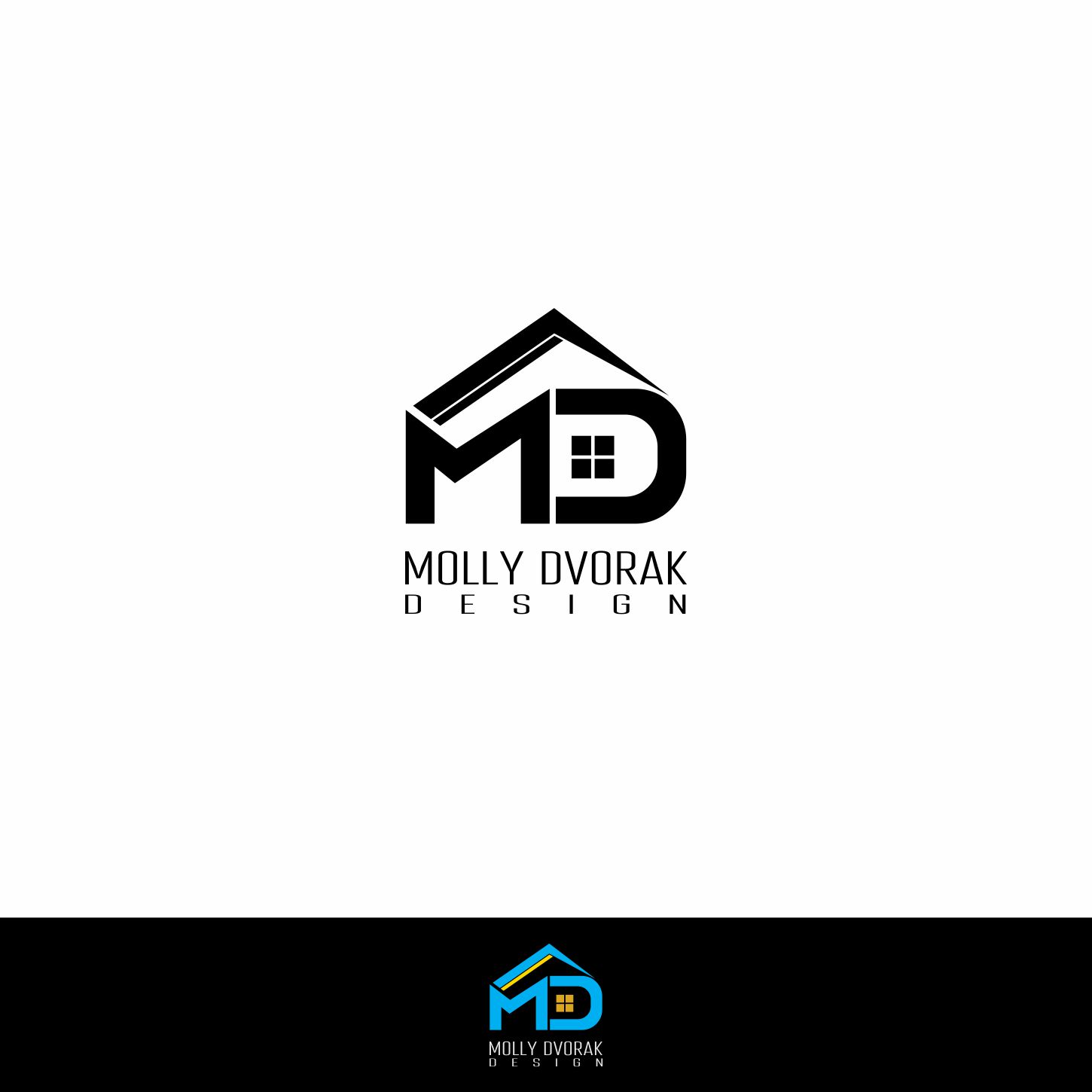 Logo Design by ev. for Molly Dvorak Design | Design #13696963