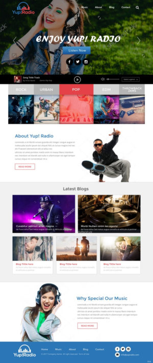 Diseño Web por pb para Yup! Radio | Diseño: #14101820
