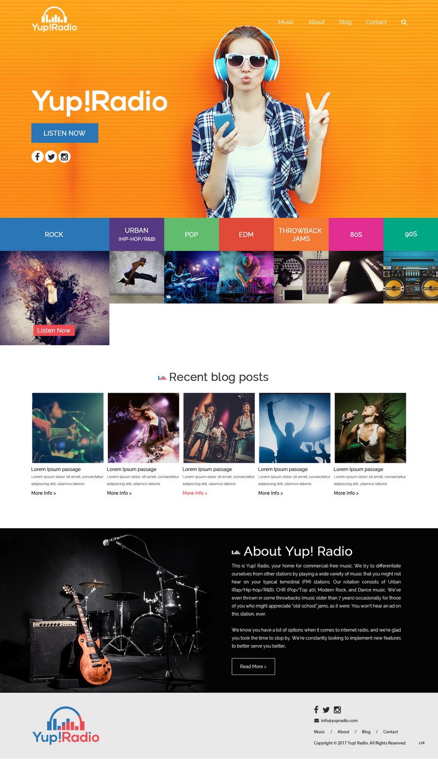 Web Design by pb for Yup! Radio | Design #14101829