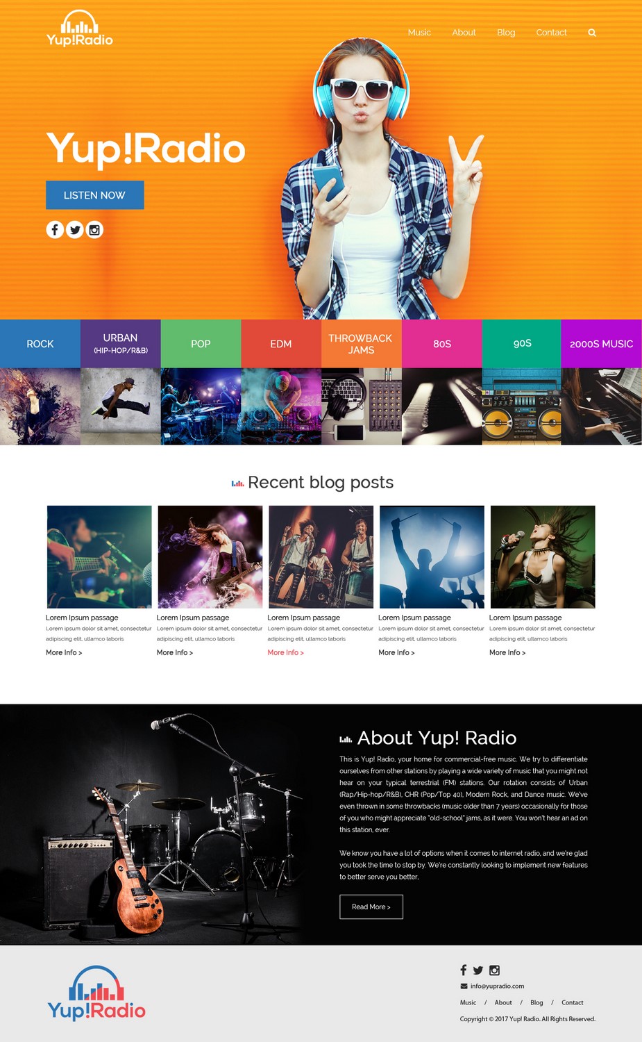 Diseño Web por pb para Yup! Radio | Diseño #14101831