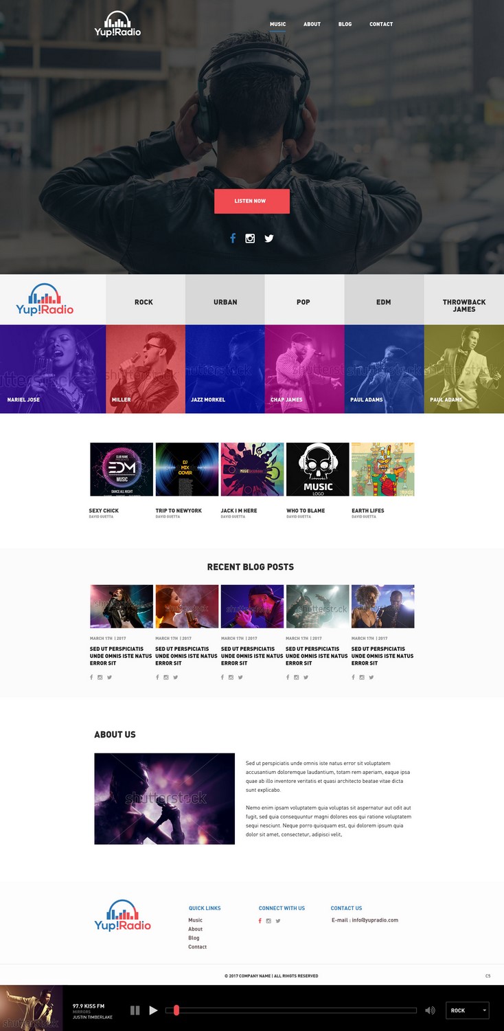 Web Design by pb for Yup! Radio | Design #14112172