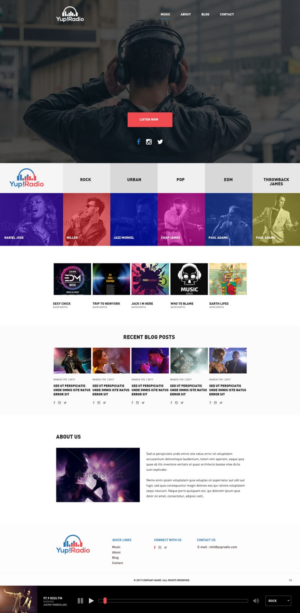 Diseño Web por pb para Yup! Radio | Diseño: #14112172