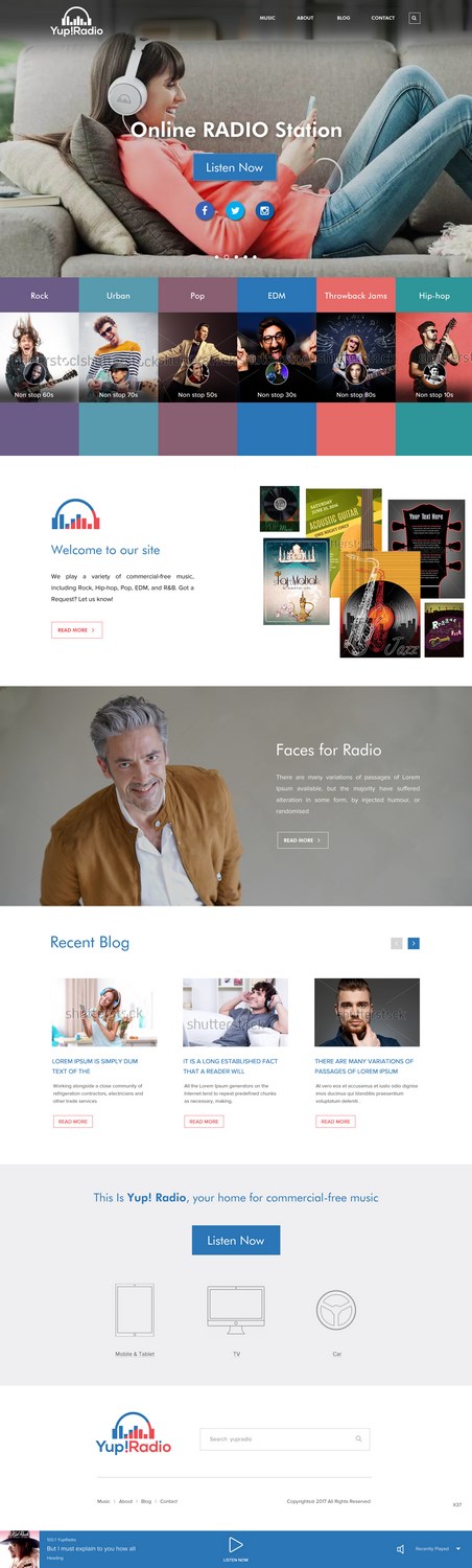 Diseño Web por pb para Yup! Radio | Diseño #14112174