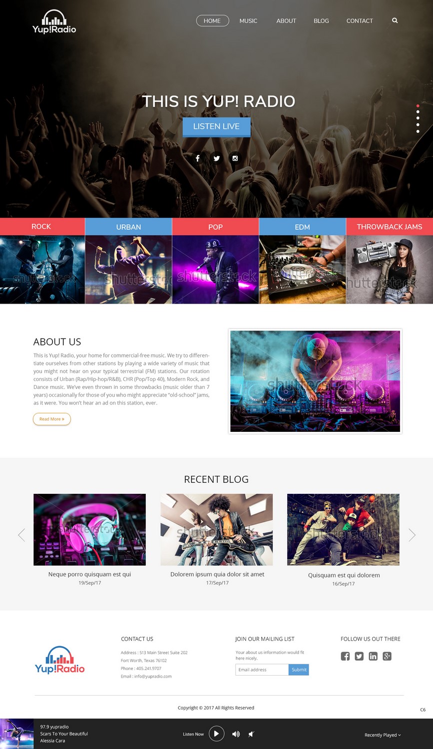 Web Design by pb for Yup! Radio | Design #14112179