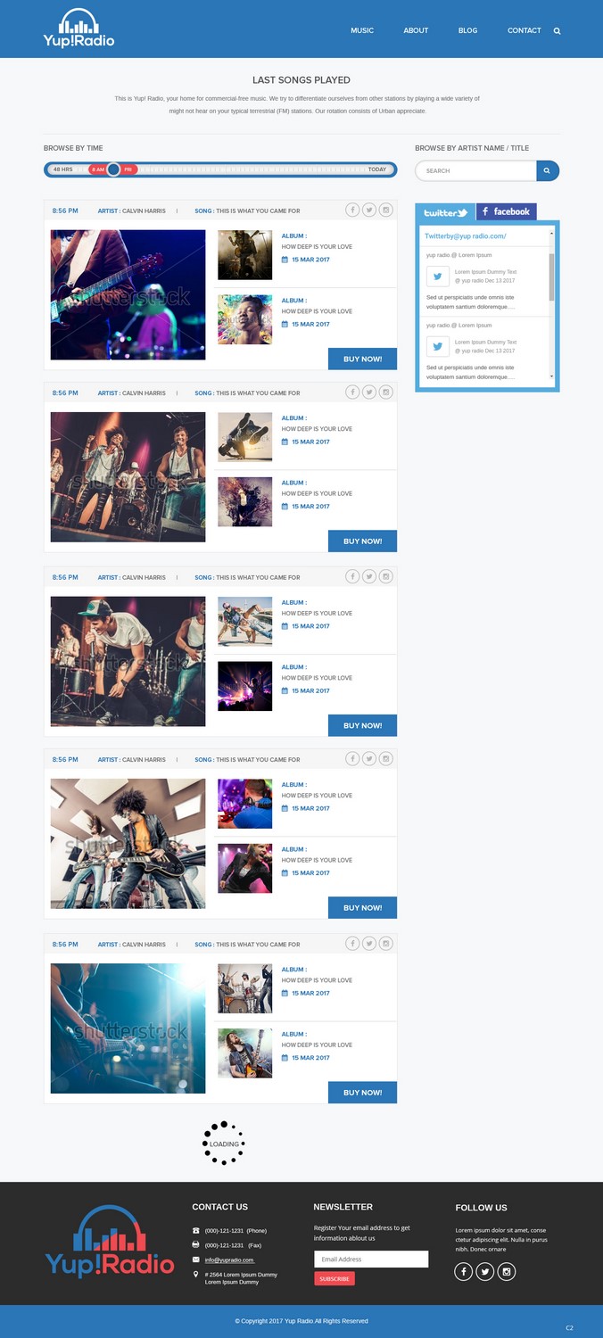 Diseño Web por pb para Yup! Radio | Diseño #14122435