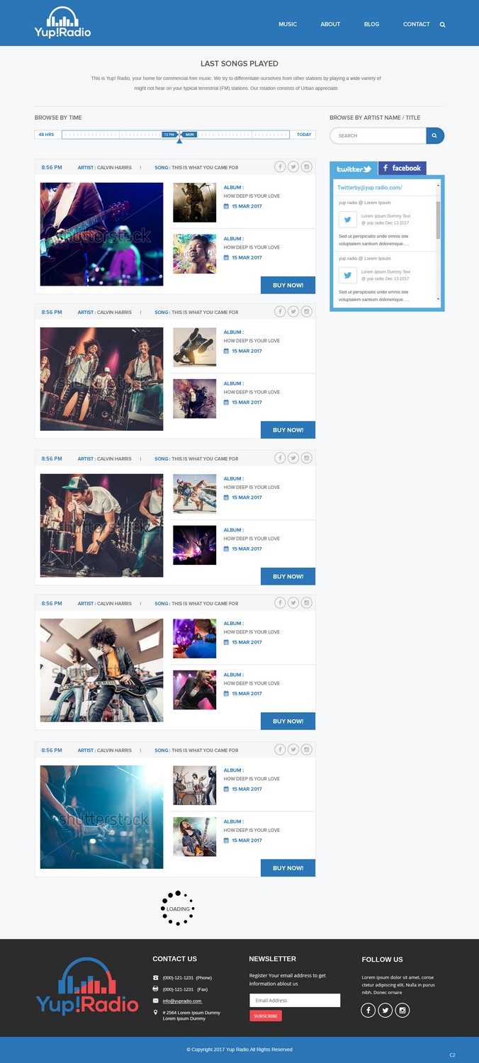 Web Design by pb for Yup! Radio | Design #14161711