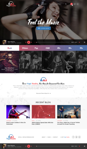 Web Design by Ved Web Services for Yup! Radio | Design #14109455