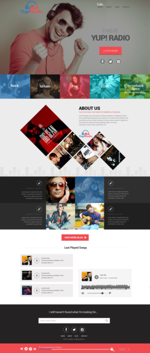 Web Design by Dream Logo Design for Yup! Radio | Design: #14111429