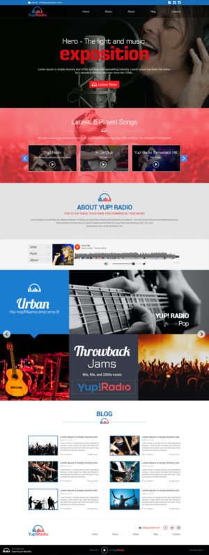 Web Design by Dream Logo Design for Yup! Radio | Design: #14111430