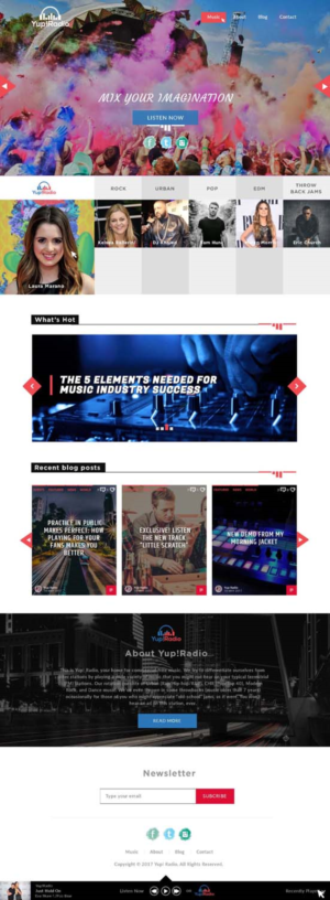 Web Design by bdesigner9 for Yup! Radio | Design: #14109635