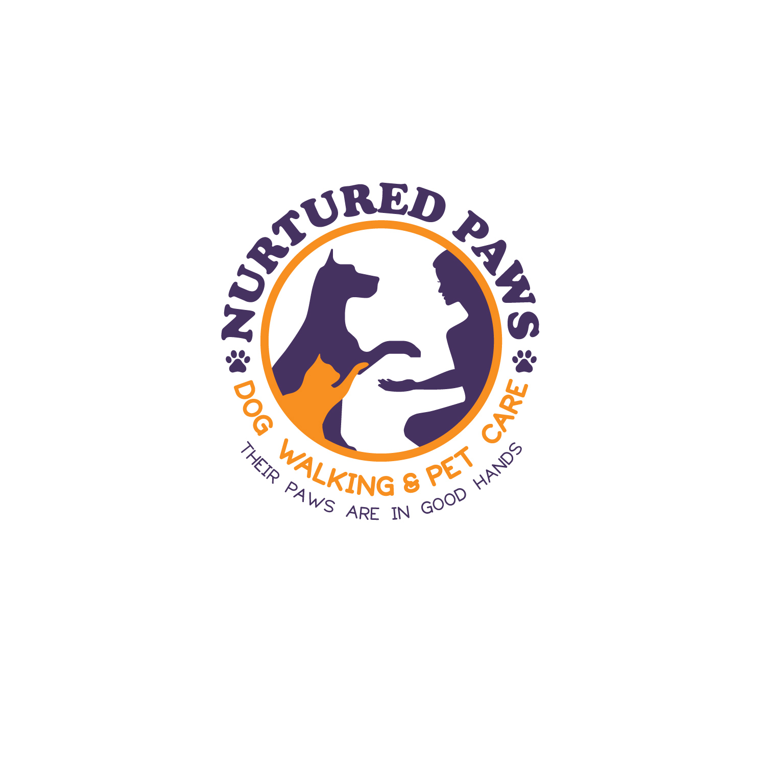 Logo Design by at-as for Nurtured Paws Dog Walking & Pet Care | Design #13758511