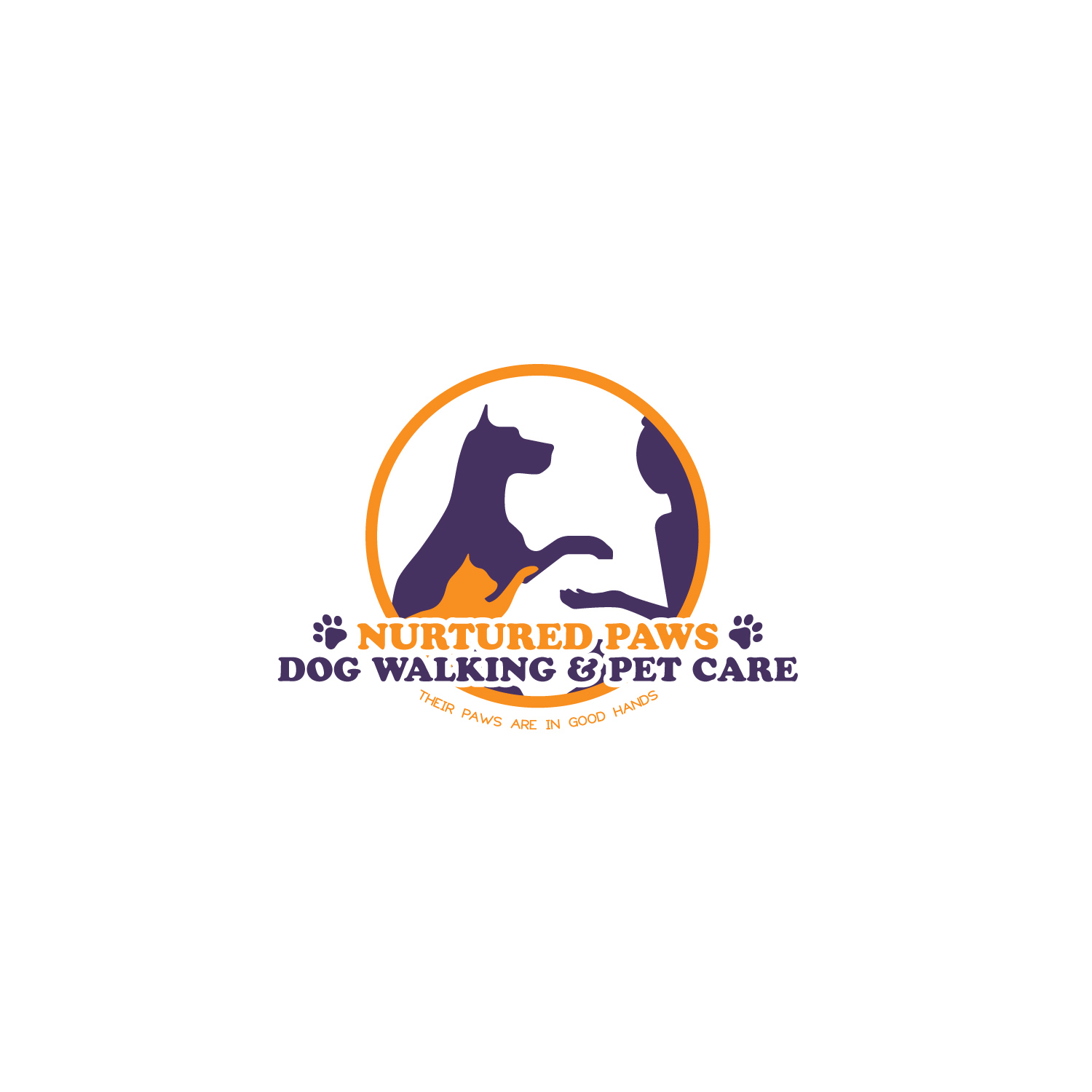 Logo Design by at-as for Nurtured Paws Dog Walking & Pet Care | Design #13771128