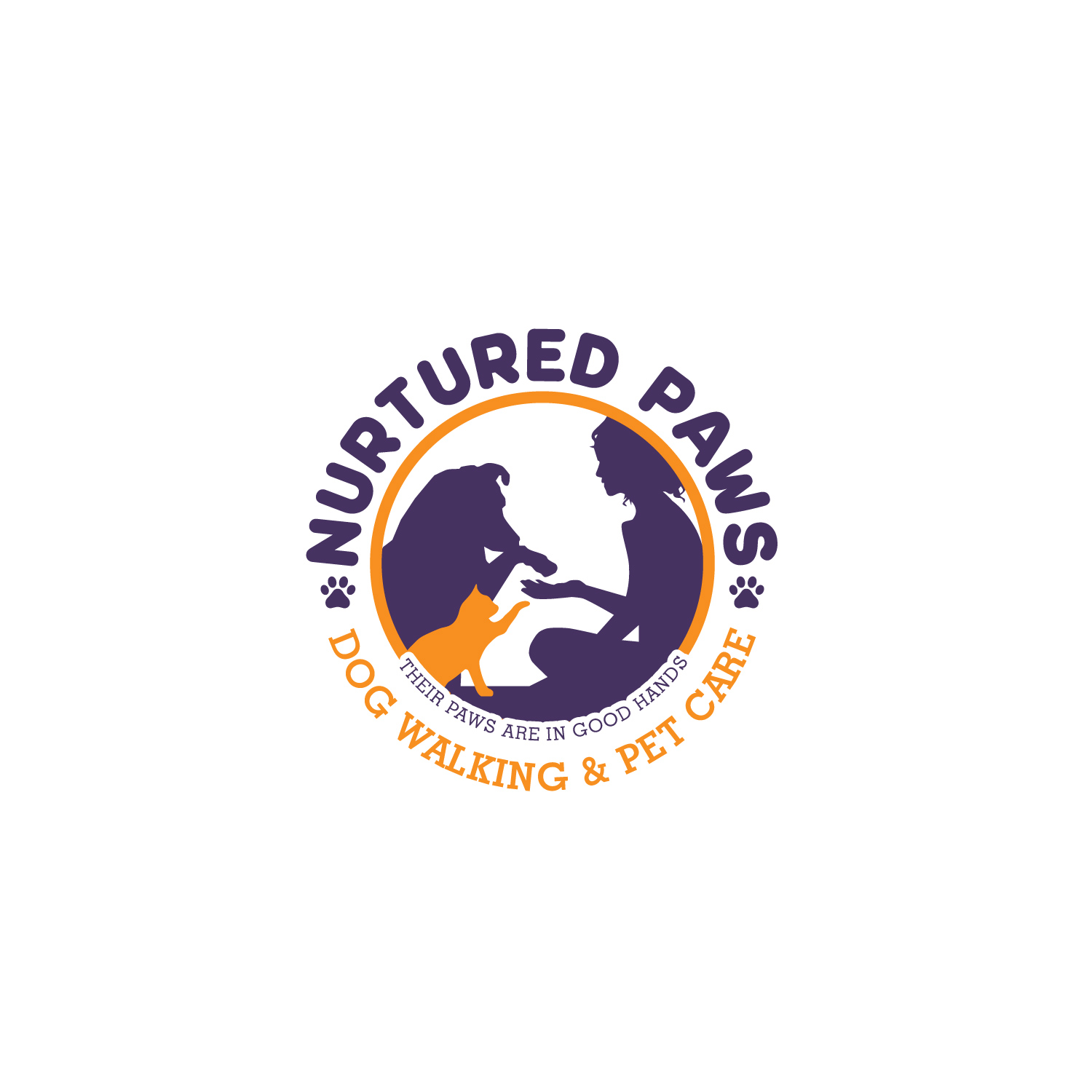 Logo Design by at-as for Nurtured Paws Dog Walking & Pet Care | Design #13804938