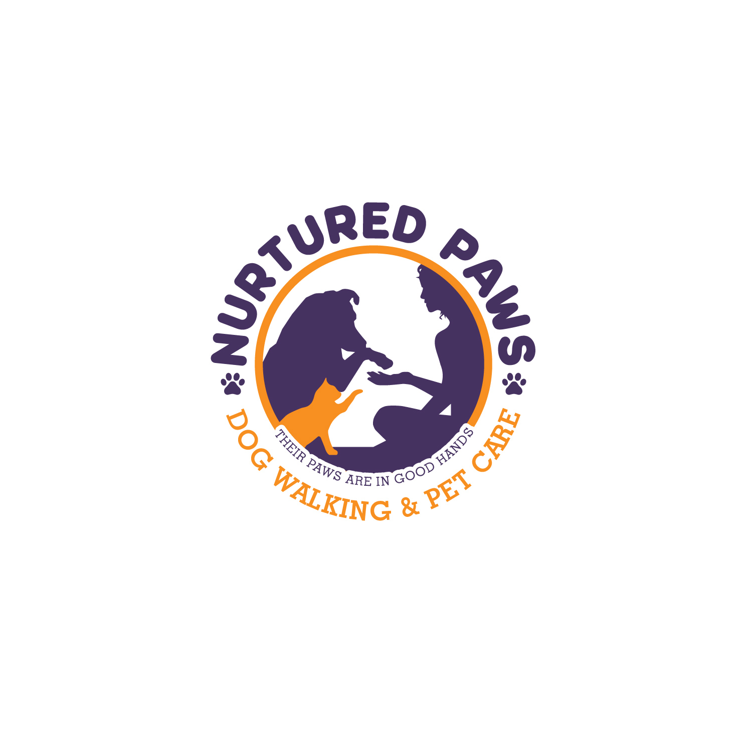 Logo Design by at-as for Nurtured Paws Dog Walking & Pet Care | Design #13810524