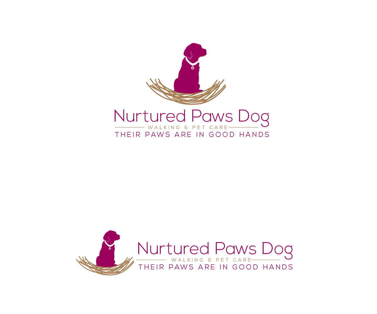 Logo Design by grea8design for Nurtured Paws Dog Walking & Pet Care | Design #13760715