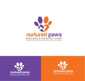 Logo Design by ecorokerz for Nurtured Paws Dog Walking & Pet Care | Design #13646483
