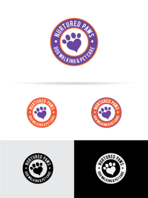 Logo Design by InkNest Creative for Nurtured Paws Dog Walking & Pet Care | Design: #13649190