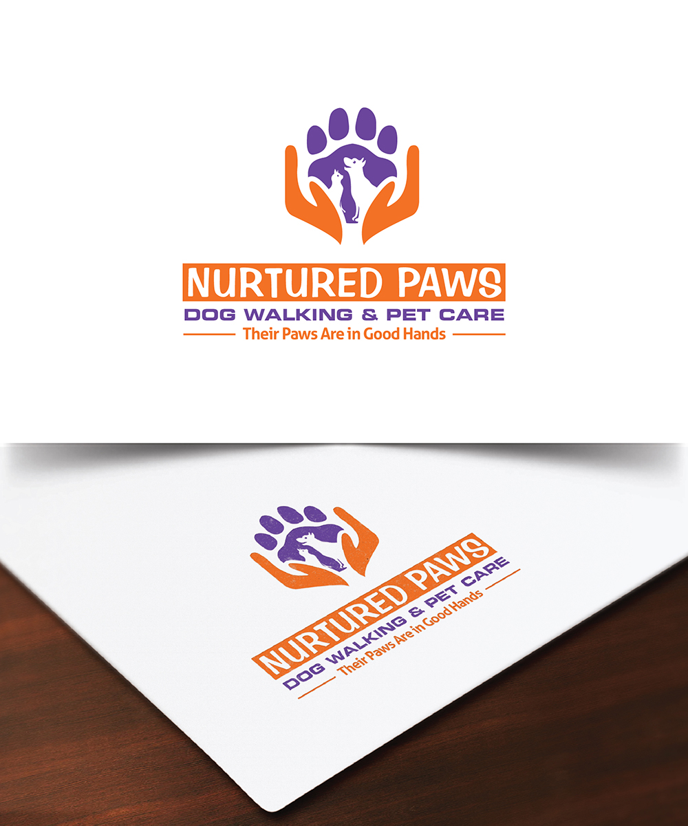 Logo Design by zdmedia for Nurtured Paws Dog Walking & Pet Care | Design #13655174